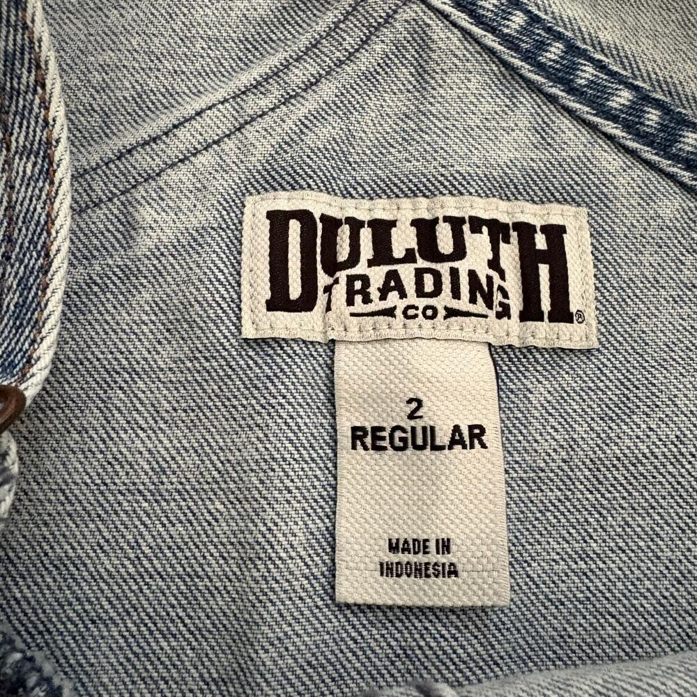 NWT Duluth Women's Heritage Denim Overall in Medium Light Wash size 2 Regular - Picture 3 of 7